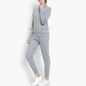 Chándal informal de cola larga para mujer, tops de invierno de gran oferta con decoración de patrón de logotipo personalizado, precio al por mayor, servicio OEM - Product Image 3