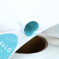 Vente flash - Rouleau de vinyle imperméable imprimé avec logo personnalisé - Autocollant adhésif MAHALO - Étiquettes autocollantes auto-adhésives - Emballage cadeau