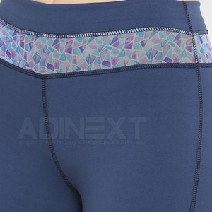 Latest Design Customized High Elastic Waist Solid <b>Pattern</b> Women Yoga <b>Leggings</b> Light Weight Four-Way Stretch Breathable Wholesale - Product Image 6