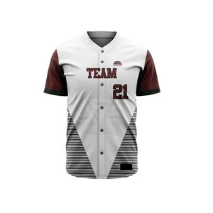 Camiseta de béisbol personalizada de 100% poliéster para hombre, ropa deportiva transpirable en diseño de conjunto, opciones de talla grande para uniformes personalizados - Product Image 4