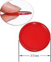 Disque en plastique de 37mm couleur en plastique petite pièce de jeu de puces accessoires de jouets pour enfants artisanat en plastique