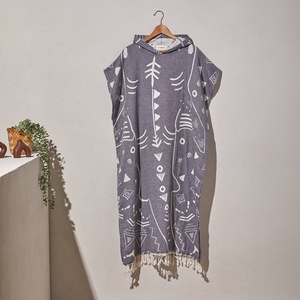 Native Shark Adult Hooded Changing Poncho Print, 100% Cotton - Product Image 4
