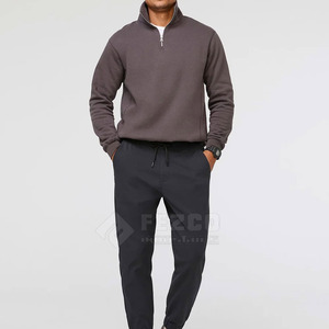 Meilleures ventes Pantalon de survêtement droit en molleton taille haute léger et décontracté pour hommes-Design simple Style tendance Confortable - Product Image 2