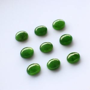 หินเนไฟรต์หยกทรงรีขัดเงาเกรด5x7มม. สำหรับตัดอัญมณีขนาดใหญ่ - Product Image 3