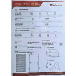Set di 2 Moduli Fotovoltaici 550W, Pannelli Solari Tipo N HJT, Silicio Policristallino e Monocristallino, Modello Vertex Imballato su Pallet - Product Image 2