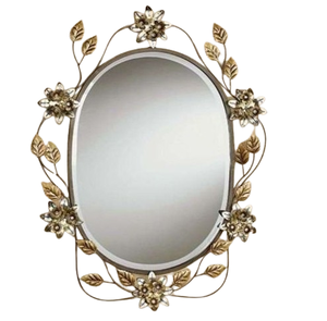 Espejo de Baño Ovalado de Metal Moderno Hecho a Mano, Diseño Decorativo Duradero, Hecho en India - Product Image 2