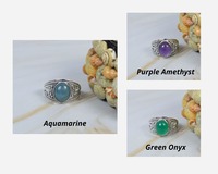2025 haute qualité 925 en argent Sterling pierre précieuse naturelle forme ovale Boho bague concepteur à la main pierres précieuses concepteur bijoux fins