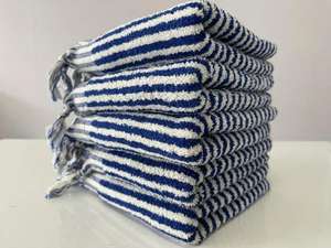 Premium Quality 100% Cotton <b>Striped</b> Bath <b>Hand</b> <b>Towel</b> Quick-Dry Multi-Purpose 50x100 250gr Made in Turkey - Product Image 3