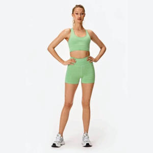 Ming Melange Pulse กางเกง78% โพลีเอสเตอร์22% อีลาสเทน78% สูง22% โพลีเอสเตอร์กระเป๋าที่ซ่อนอยู่ด้านหลังยืดหยุ่นสั้นกลาง - Product Image 4