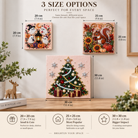 Kit de Peinture Diamant Moderne Minimaliste DIY pour Noël, sur Toile, Sans Cadre, avec Perles, Motif Père Noël