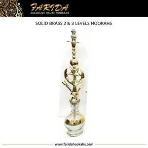 Cachimbas Farida al por Mayor, Cachimbas Mini de Latón Macizo de Lujo de Tres Niveles, Técnica de Laca Personalizada, Narguile Shisha Más Vendida - Product Image 4