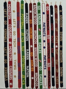 <b>Festive</b> Seed Beads Embroidered <b>Bag</b> Strap for Christmas Beaded Embroidery Checkered Purse Strap Accept Customization's - Product Image 2