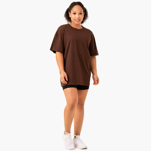 Camiseta Vintage de gran tamaño para mujer, de algodón 100% Jersey, nuevo estilo pesado para primavera y verano, parches personalizados, apliques de decoración - Product Image 6