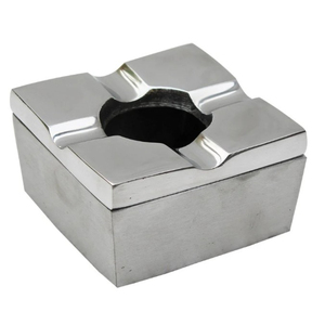 Cendrier décoratif en métal argenté en forme de cerf, accessoire de fumeur de cigarette sur table ronde à thème animal unique pour la maison et le bar - Product Image 4