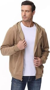 Sudadera con capucha de lana con cremallera sólida de algodón 100% personalizable para hombre, Sudadera ligera, chaqueta, moda cómoda y elegante - Product Image 5