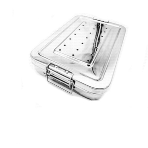 Boîte à instruments médicaux vétérinaires perforée en acier inoxydable 304 avec système de verrouillage - Product Image 4