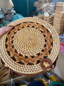 Bolsos de playa tejidos/bolso de ratán redondo natural Vietnam-Vietnam bolsos de ratán - Product Image 3