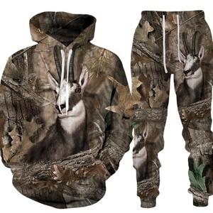Sudadera con capucha deportiva de manga larga de Color sólido para invierno, conjunto de chándal 3D con sublimación, chándal liso, traje para correr, novedad - Product Image 4