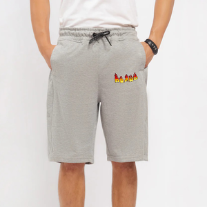 Por encargo 100% algodón Hombre Jogger Vintage lavado tinte se desvanecen pantalones cortos de sudor Raw Edge personalizado Puff impreso Logotipo de talla grande pantalones cortos de los hombres - Product Image 1