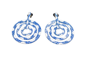 Aretes de Aro de Latón con Acabado Mate Dorado Tradicional Meenakari para Fiestas, para Niñas y Mujeres - Product Image 3