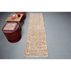 พรมขนสัตว์ทรงเรขาคณิตสไตล์วินเทจแบบ2 x 7.2ft สีเบจสีน้ำตาลอ่อนสำหรับทางเข้าแบบสี่เหลี่ยมผืนผ้าเย็บปะติดทำจากยางลายฤดูร้อน - Product Image 1