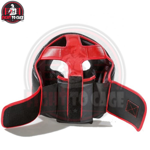 Protège-tête de boxe en cuir PU, ajustable, protège la mâchoire, les joues et la tête, protège-tête confortable à grande ouverture pour la boxe MMA - Product Image 5