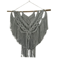 Grande Décoration Murale Macramé Personnalisée Faite à la Main en Coton Style Bohème pour la Maison 108x80 Rectangulaire Amovible