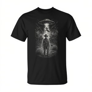 T-shirt Promozionale Alien Cowboy UFO Abduction Western Sci-Fi Space Grunge - Product Image 2