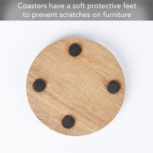 แผ่นรองแก้วไม้แกะสลักโลโก้ตามสั่งสำหรับเป็นของขวัญกิจกรรมต่างๆแผ่นรองเครื่องดื่มไม้ธรรมชาติแบบยั่งยืนใช้ในชีวิตประจำวัน - Product Image 4