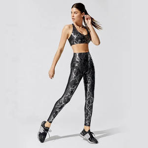 Ensemble de yoga sexy respirant de haute qualité à la vente chaude pour femmes, vêtements de sport de gym, spandex/polyester, produits Huzaifa - Product Image 3