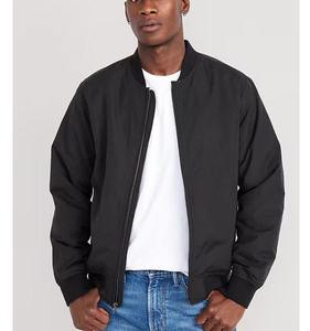 OEM personalizable logotipo bordado chaqueta de bombardero para los hombres de lona ropa de calle soporte colorido parche diseño para estudiantes universitarios - Product Image 1