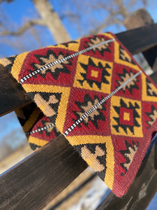 Vente chaude couverture de selle en laine personnalisée tapis d'équitation occidental fait à la main couverture équestre Durable qualité supérieure de l'Inde - Product Image 2