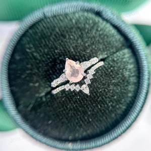 Quartz Rose Naturel Pierre 925 Sterling Argent Classique Design À La Mode Bague Femmes Anniversaire Anniversaire Cadeaux En Gros En Vrac - Product Image 4