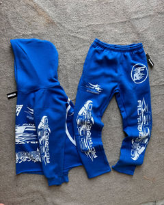 Survêtement à franges surdimensionné 100% coton Tissu de haute qualité Anti-rétrécissement Impression gonflée Service OME Automne XL Faible MOQ - Product Image 3