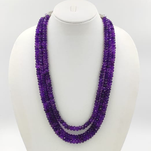 Cuentas facetadas de amatista, facetadas collar de cuentas, joyería, al por mayor precio de fábrica, último diseño, compra en línea - Product Image 1