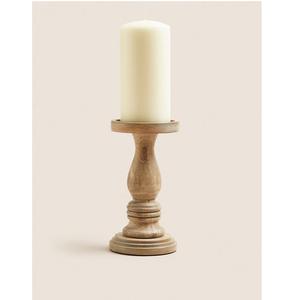 Juego de 3 portavelas de madera de acacia Acabado en marrón oscuro Decoración para el hogar y la boda con precio barato para Navidad - Product Image 6