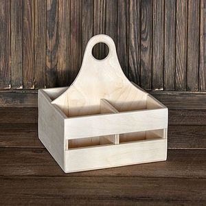 Sturdy Wooden Caddy With Smooth Polished Look Perfect For Long Lasting Household <b>Utility</b> And Everyday Storage Needs - Product Image 4