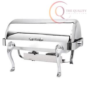 Plat à chafing élégant, classique et durable en acier inoxydable pour la restauration événementielle |   Améliore la présentation du buffet - Product Image 5