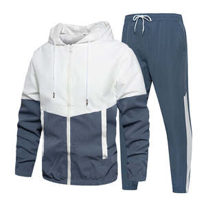 Survêtement décontracté Training Jogging Wear Vêtements de sport pour hommes avec logo personnalisé Survêtement chaud à fermeture éclair complète 2 pièces 100% coton Ensemble de sport - Product Image 2