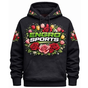 Venta al por mayor directa de la industria: Sudadera con capucha negra de alta calidad, Sudadera con capucha floral, Sudadera con capucha con estampado de rosas, Sudadera con capucha de rosas blancas, Denimi Designer Tears - Product Image 4
