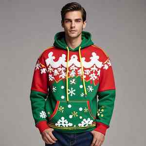 Nueva Llegada Conjunto Unisex 100% Algodón Impresión Digital Personalizada Sudadera Holgada de Felpa Estilo Urbano Informal Elegante y Duradera Corte Regular - Product Image 3