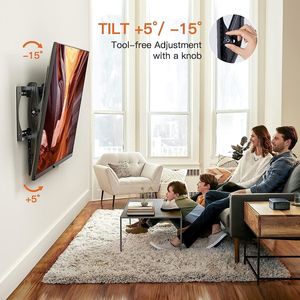 Grande supporto a parete TV a basso profilo per 37-75 pollici TV girevole tilt staffa TV a distanza piatta a parete durevole supporto in acciaio - Product Image 3