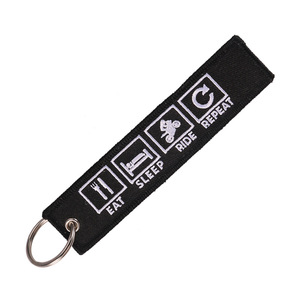 Tùy Chỉnh Thêu/Dệt Keychain Hoa Bay Vòng Chìa Khóa Cho Xe Máy Và Xe/Cá Nhân Thêu Ánh Sáng Keychain - Product Image 4