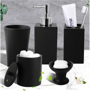 Ensembles de salle de bain en résine acrylique élégants et stylés, fabriqués à la main avec durabilité, décoration unique pour votre maison, décoration de salle de bain vibrante - Product Image 1