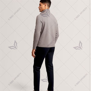 เสื้อพูลโอเวอร์ผู้ชายแบบซิปครึ่งตัว แฟชั่นฤดูหนาว พิมพ์โลโก้ ระบายอากาศ แขนยาว - Product Image 2