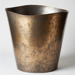 Poubelle en métal moderne FlatTop pour espaces contemporains Cuisine Restaurant Salle de bain-pour la gestion des déchets de papier - Product Image 2