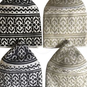 Lot de chapeaux Kufi omanais monochromes assortis, noir, gris, blanc, brodés, bonnets de prière musulmans, vente en gros, Topi islamique - Product Image 1