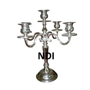 เชิงเทียนโลหะสำหรับงานแต่งงานและตกแต่งบ้าน แกะสลักด้วยมือ แบบพับได้ ขายดี - Product Image 2