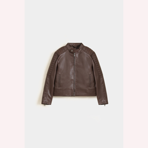 Veste en cuir pour enfants à la mode, veste élégante et chaude pour garçons et filles, vestes confortables, vente en gros, design personnalisé, imperméable - Product Image 1