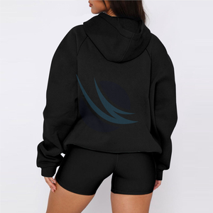 Sudadera con Capucha Extra Grande de Punto Lavado Ácido para Mujer con Logotipo Personalizado, 100% Algodón, Estilo Urbano, Nueva Llegada, Holgada, Manga Larga - Product Image 2